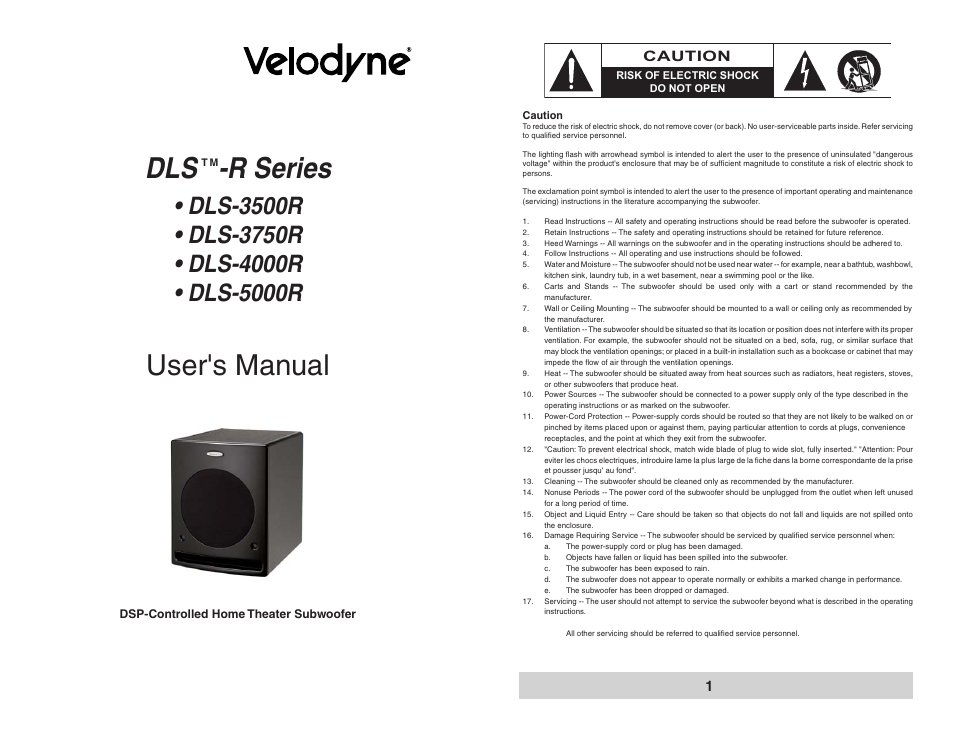Velodyne DLS-R Series User Manual | 9 pages