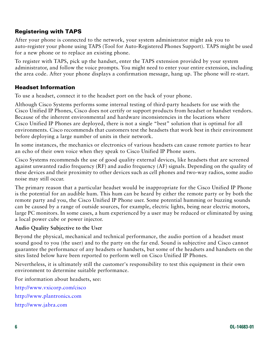 Cisco IP Phone 7961G User Manual | Page 14 / 90