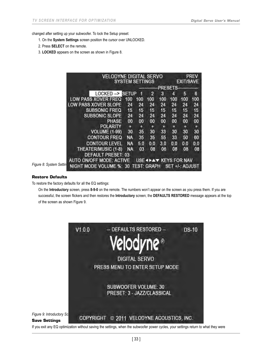 Velodyne DS-10 User Manual | Page 36 / 49