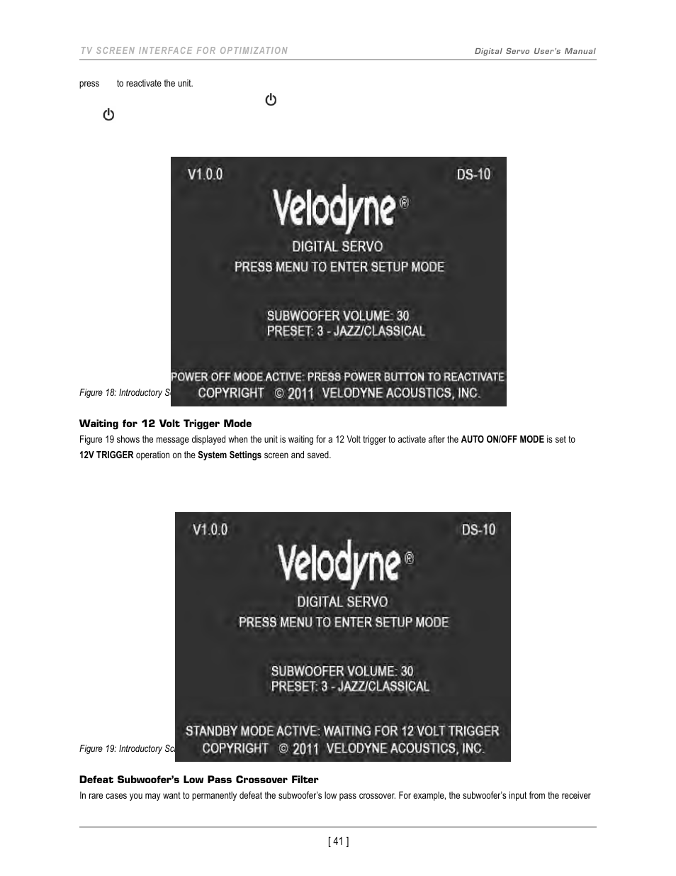 Velodyne DS-10 User Manual | Page 44 / 49