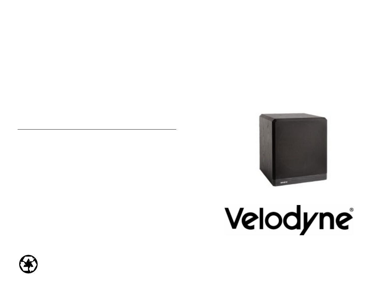 Velodyne HGS-15X THX Ultra 2 User Manual | 20 pages