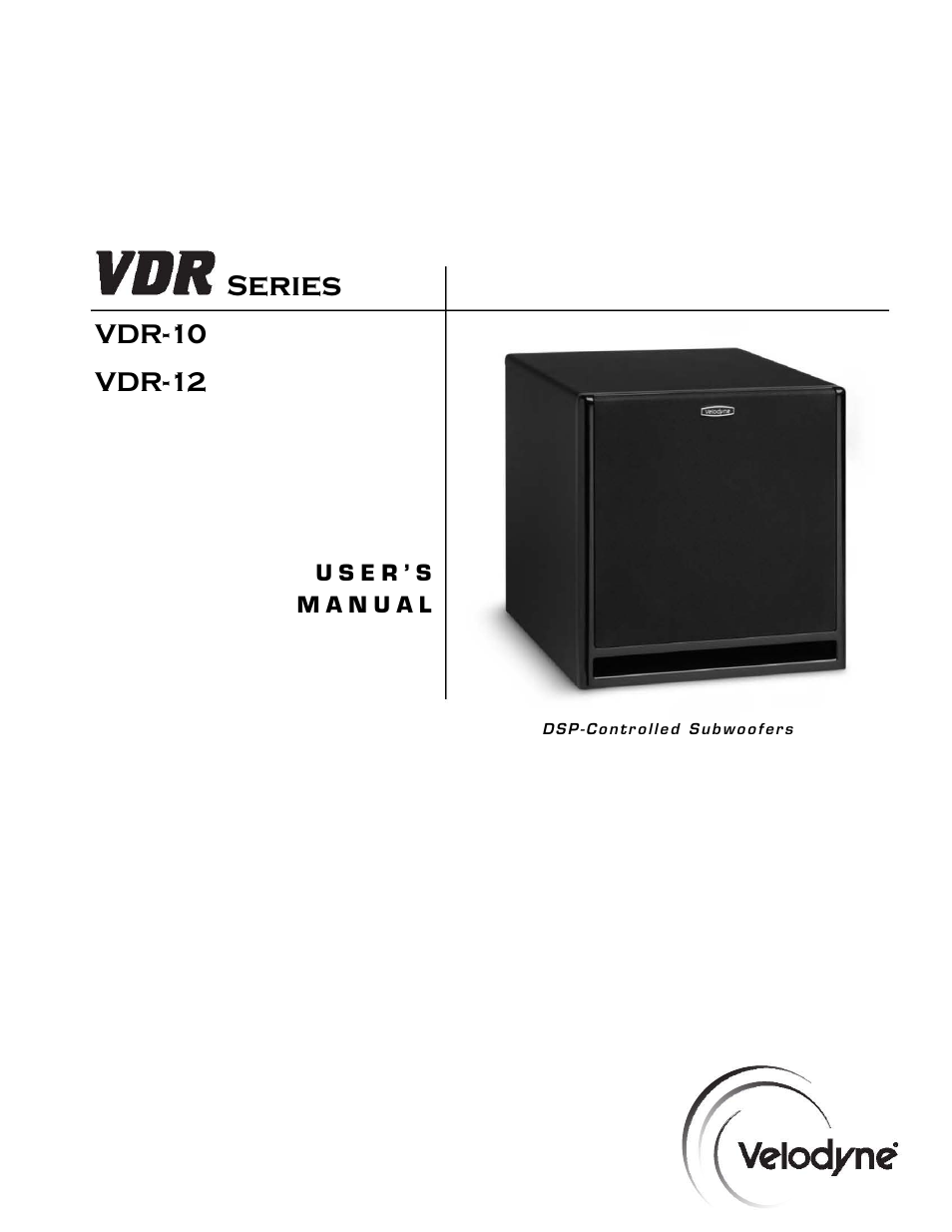Velodyne VDR Series User Manual | 18 pages