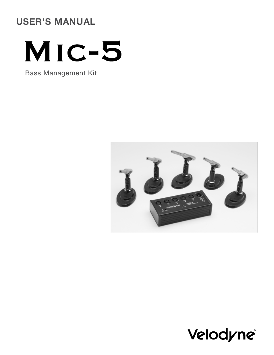 Velodyne MIC-5 User Manual | 8 pages