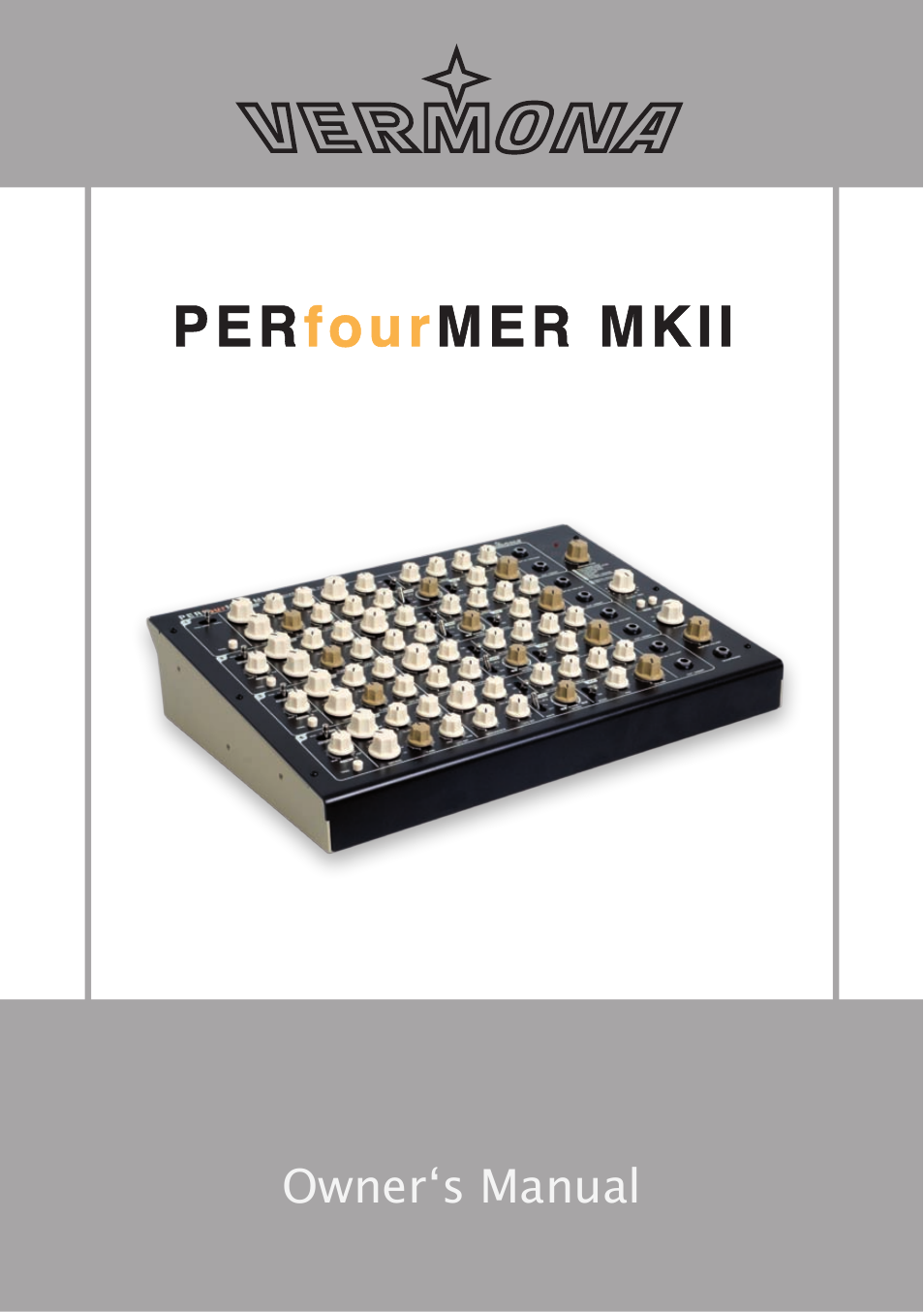 Vermona PERfourMER MKII - quad analog synthesizer User Manual | 31 pages