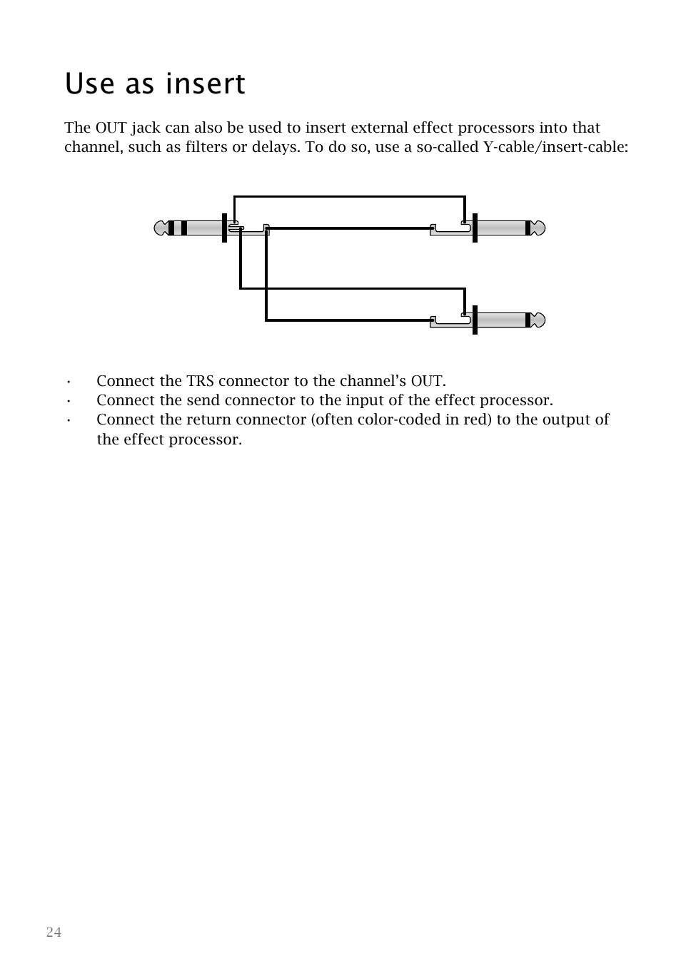 Use as insert | Vermona DRM1 MKIII - analog drum synthesizer User Manual | Page 25 / 31