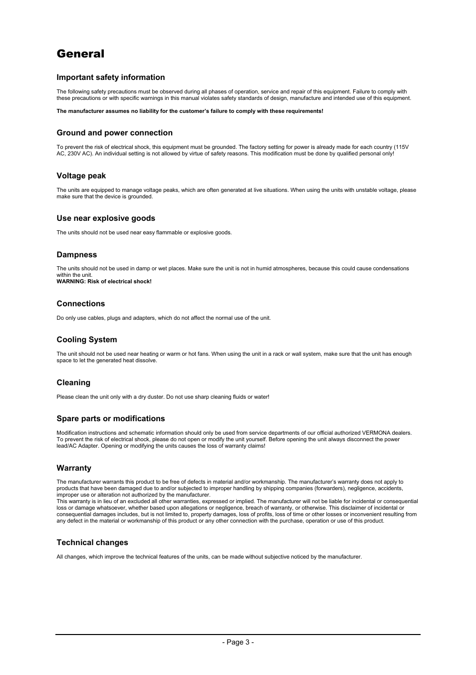 General | Vermona DRM1 MK2 User Manual | Page 3 / 11