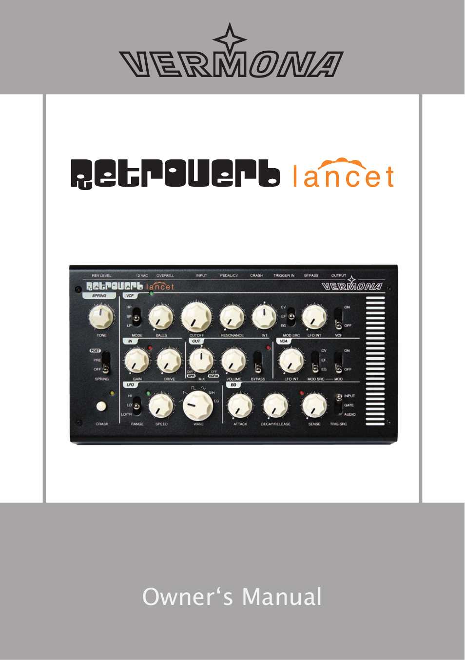 Vermona Retroverb Lancet - spring reverb User Manual | 23 pages