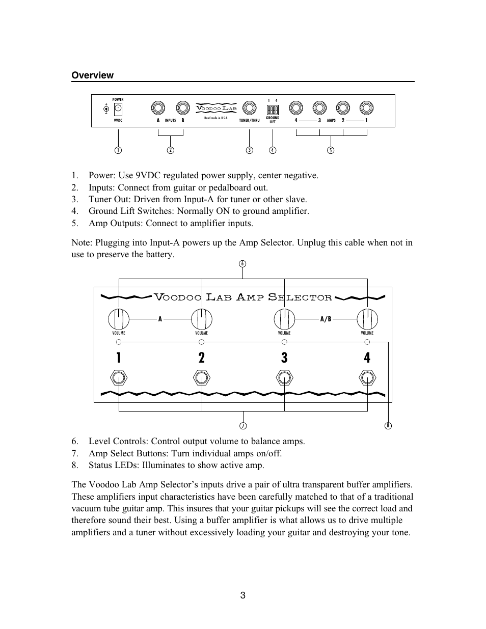 Voodoo Lab Amp Selector User Manual | Page 4 / 8