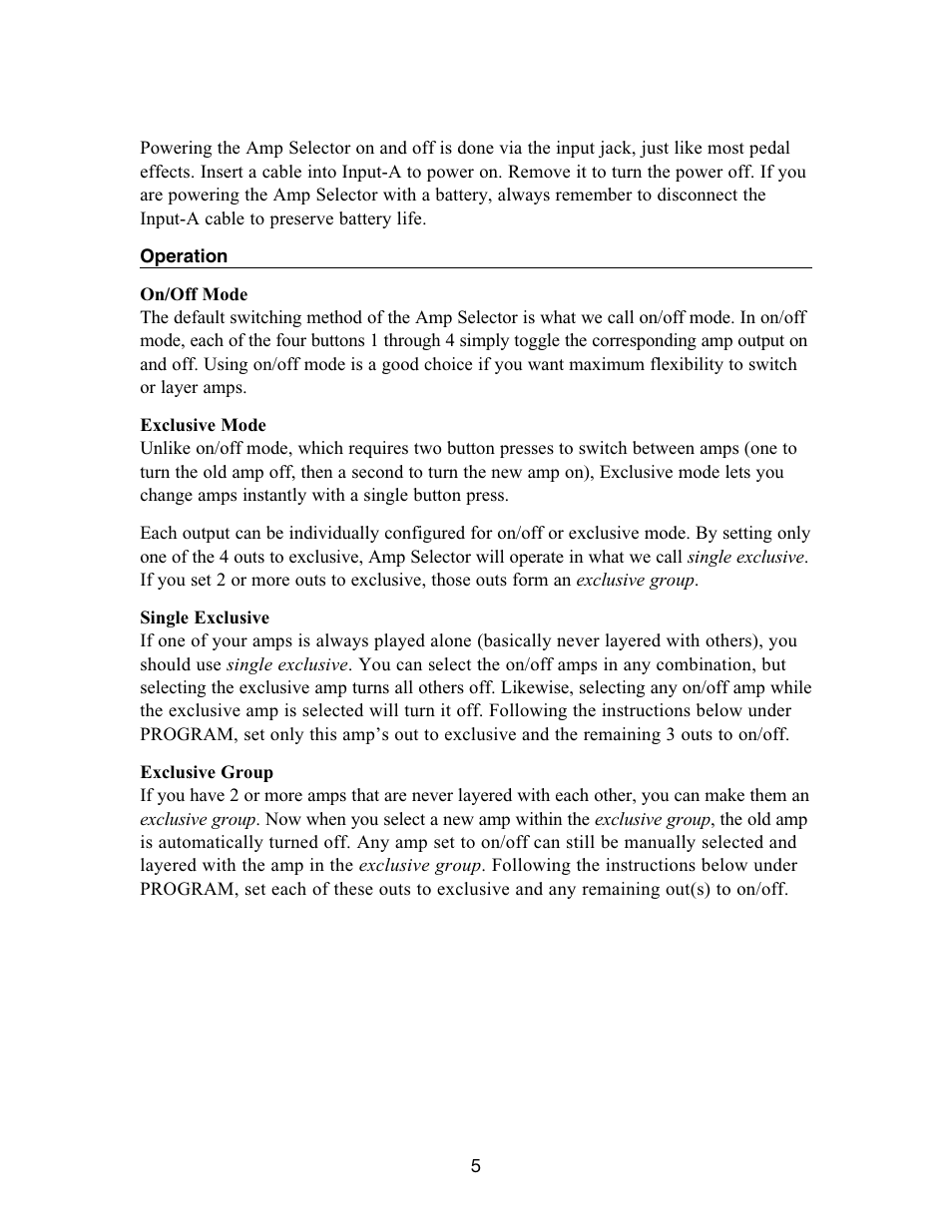 Voodoo Lab Amp Selector User Manual | Page 6 / 8