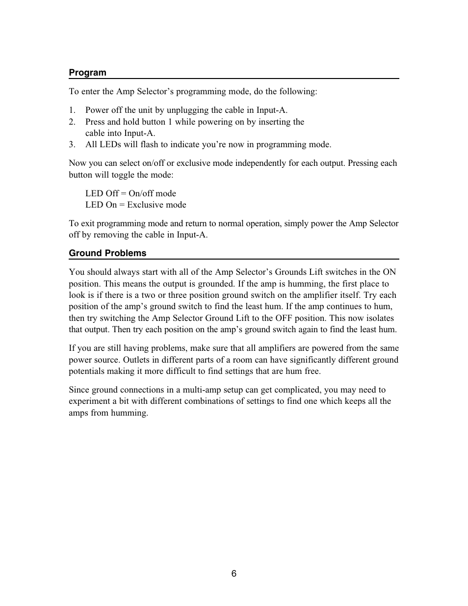 Voodoo Lab Amp Selector User Manual | Page 7 / 8