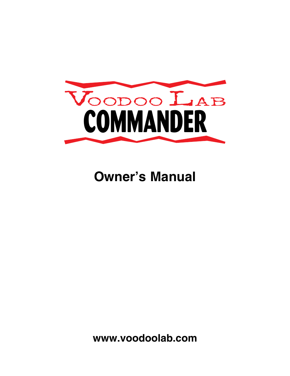 Voodoo Lab Commander User Manual | 8 pages