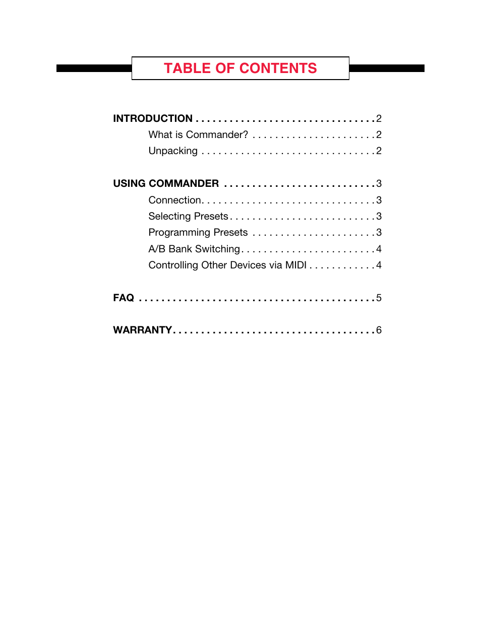 Voodoo Lab Commander User Manual | Page 3 / 8