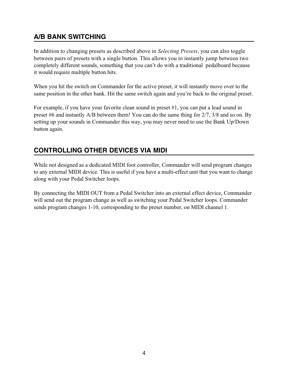 Voodoo Lab Commander User Manual | Page 6 / 8