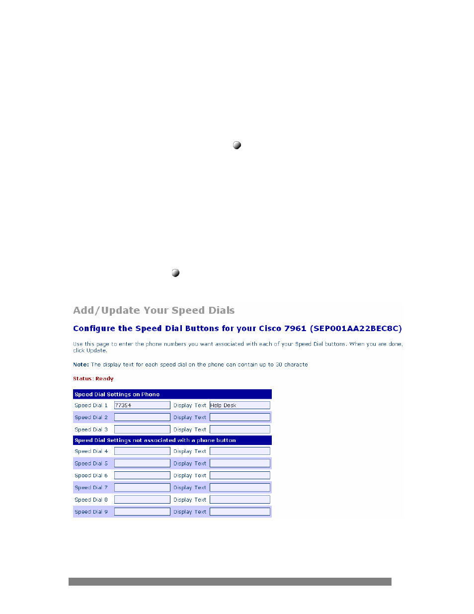 Adding or updating speed dials | Cisco VWCC User Manual | Page 11 / 23