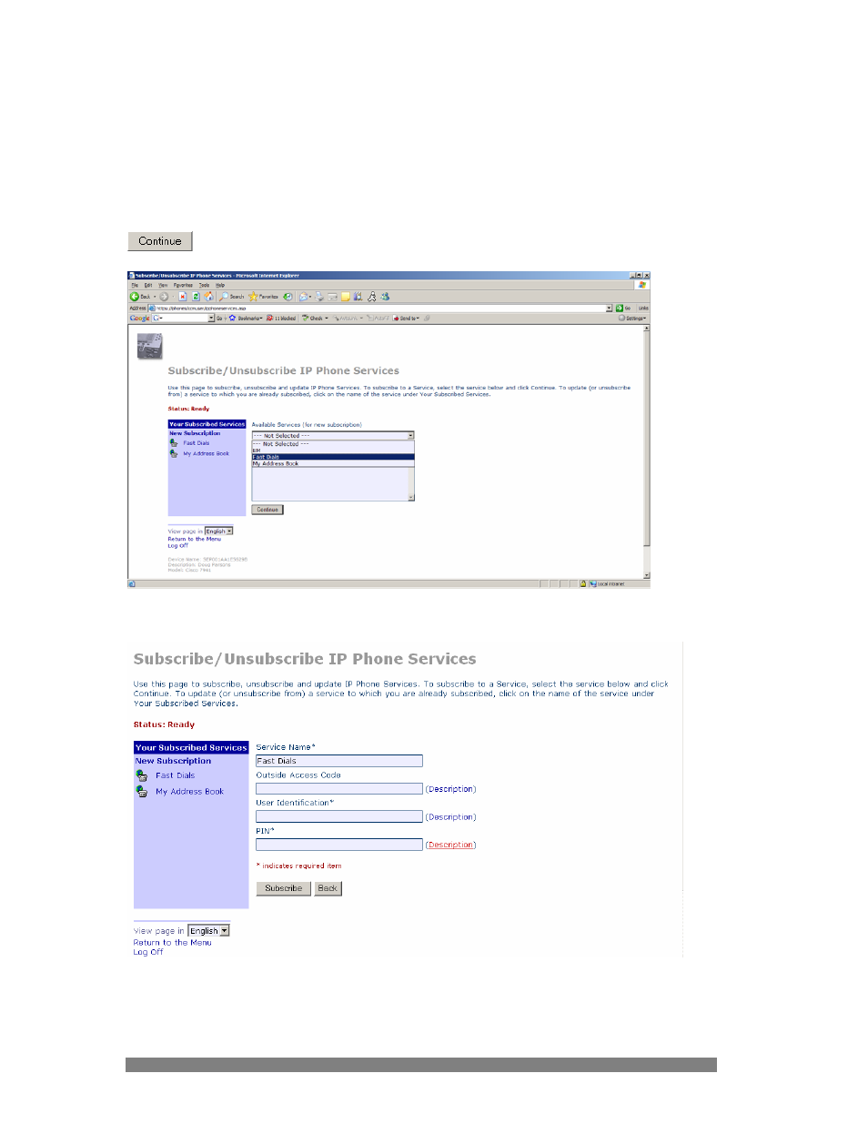 2 subscribing to the fast dial service, 1 subscribing to the fast dial service | Cisco VWCC User Manual | Page 14 / 23