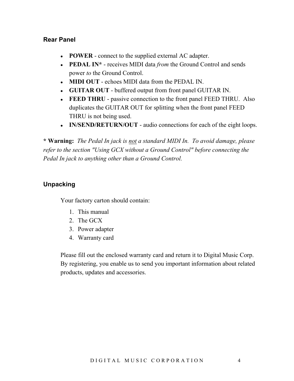 Voodoo Lab GCX Guitar Switcher User Manual | Page 5 / 16