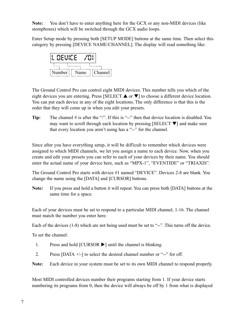 Device /01 | Voodoo Lab Ground Control Pro User Manual | Page 12 / 30