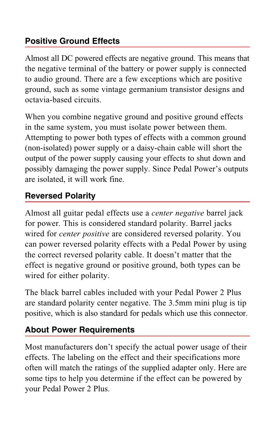 Voodoo Lab Pedal Power 2 Plus User Manual | Page 10 / 13