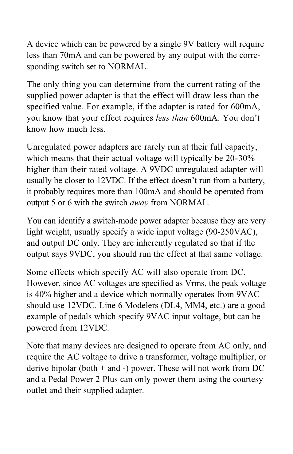 Voodoo Lab Pedal Power 2 Plus User Manual | Page 11 / 13
