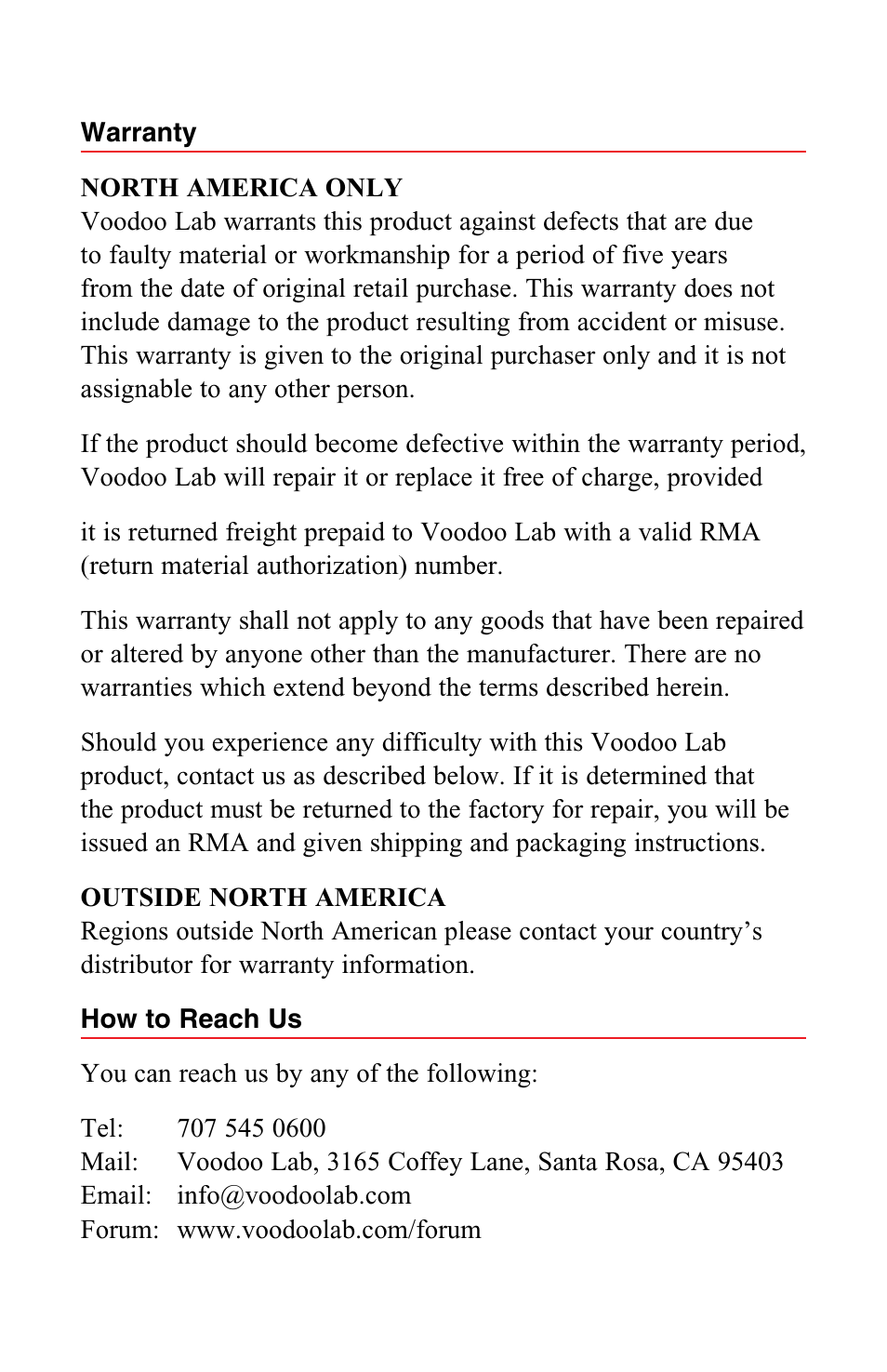 Voodoo Lab Pedal Power 2 Plus User Manual | Page 13 / 13