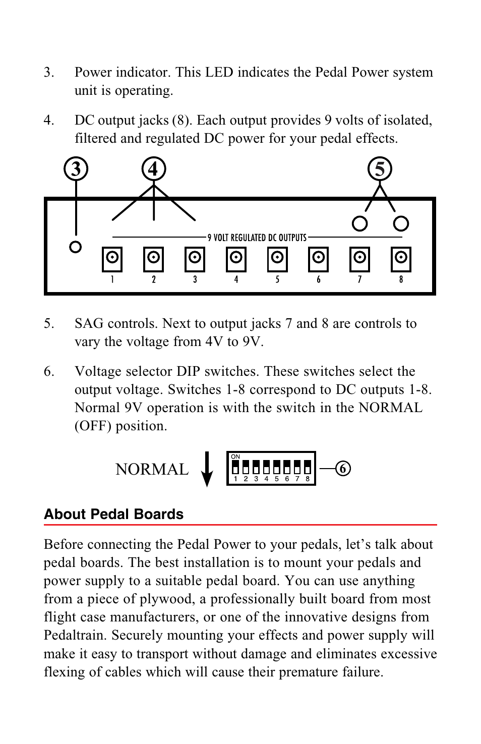 Normal | Voodoo Lab Pedal Power 2 Plus User Manual | Page 5 / 13