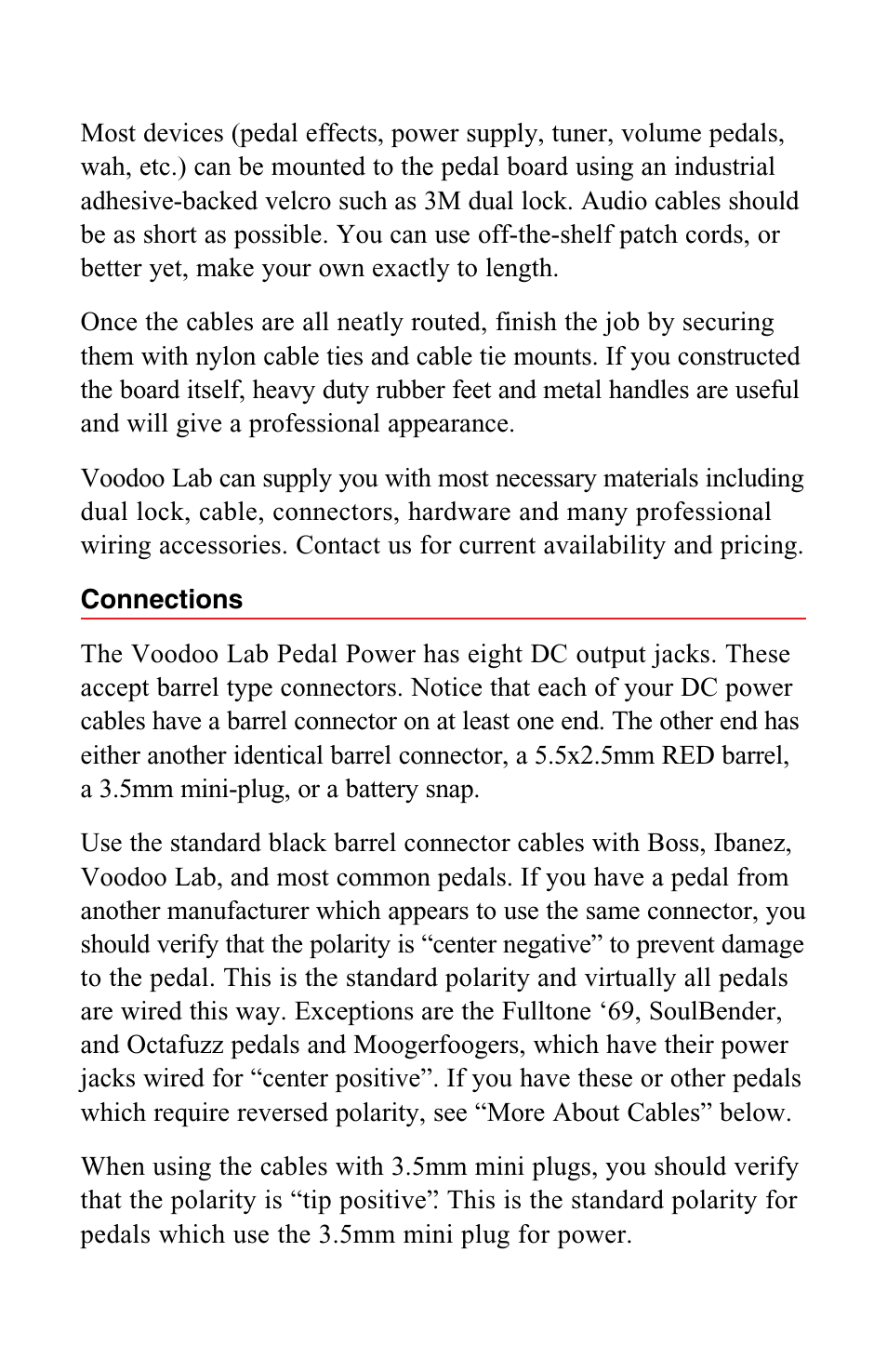 Voodoo Lab Pedal Power 2 Plus User Manual | Page 6 / 13