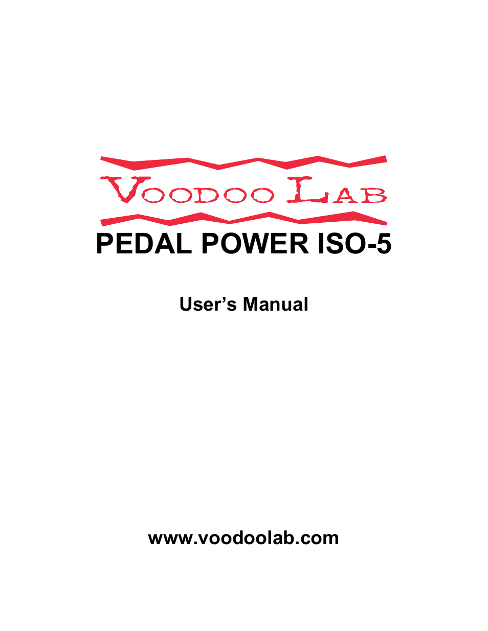 Voodoo Lab Pedal Power ISO-5 User Manual | 10 pages