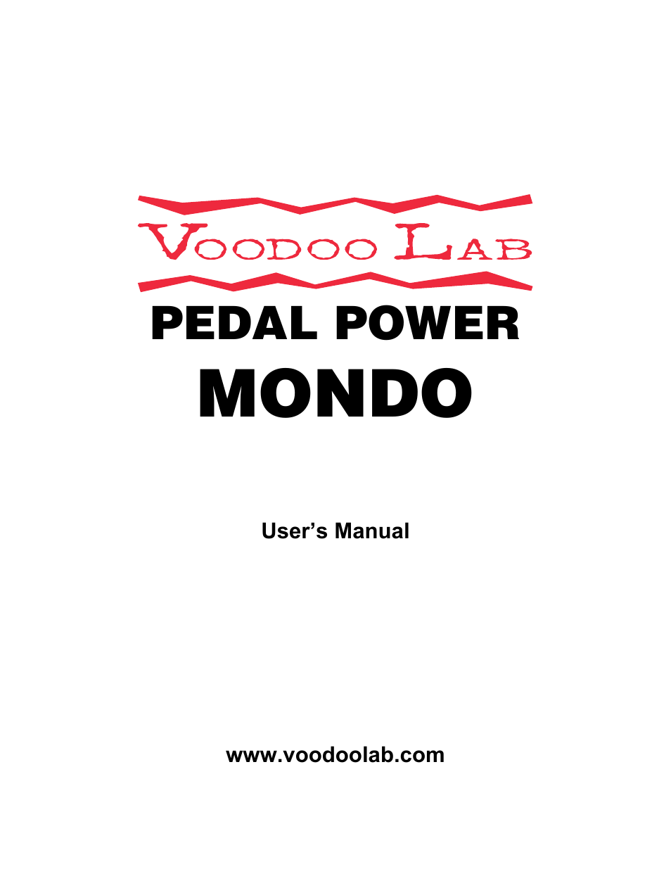 Voodoo Lab Pedal Power MONDO User Manual | 13 pages