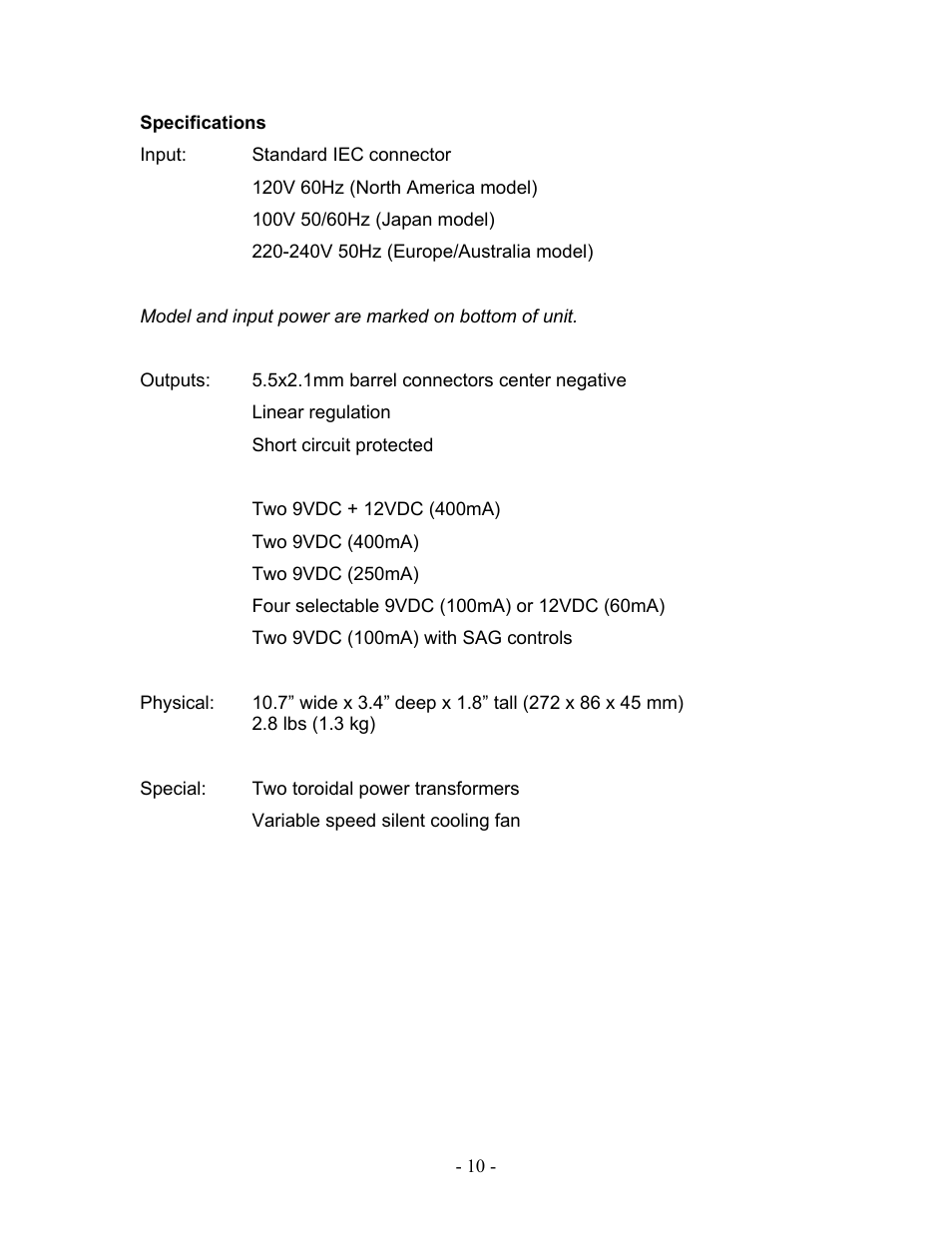 Voodoo Lab Pedal Power MONDO User Manual | Page 12 / 13