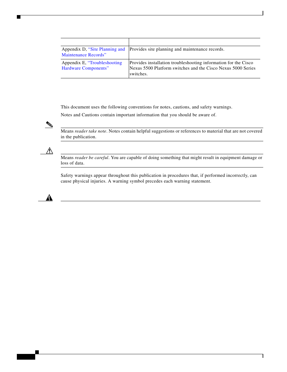 Conventions | Cisco 5000 Series User Manual | Page 10 / 142