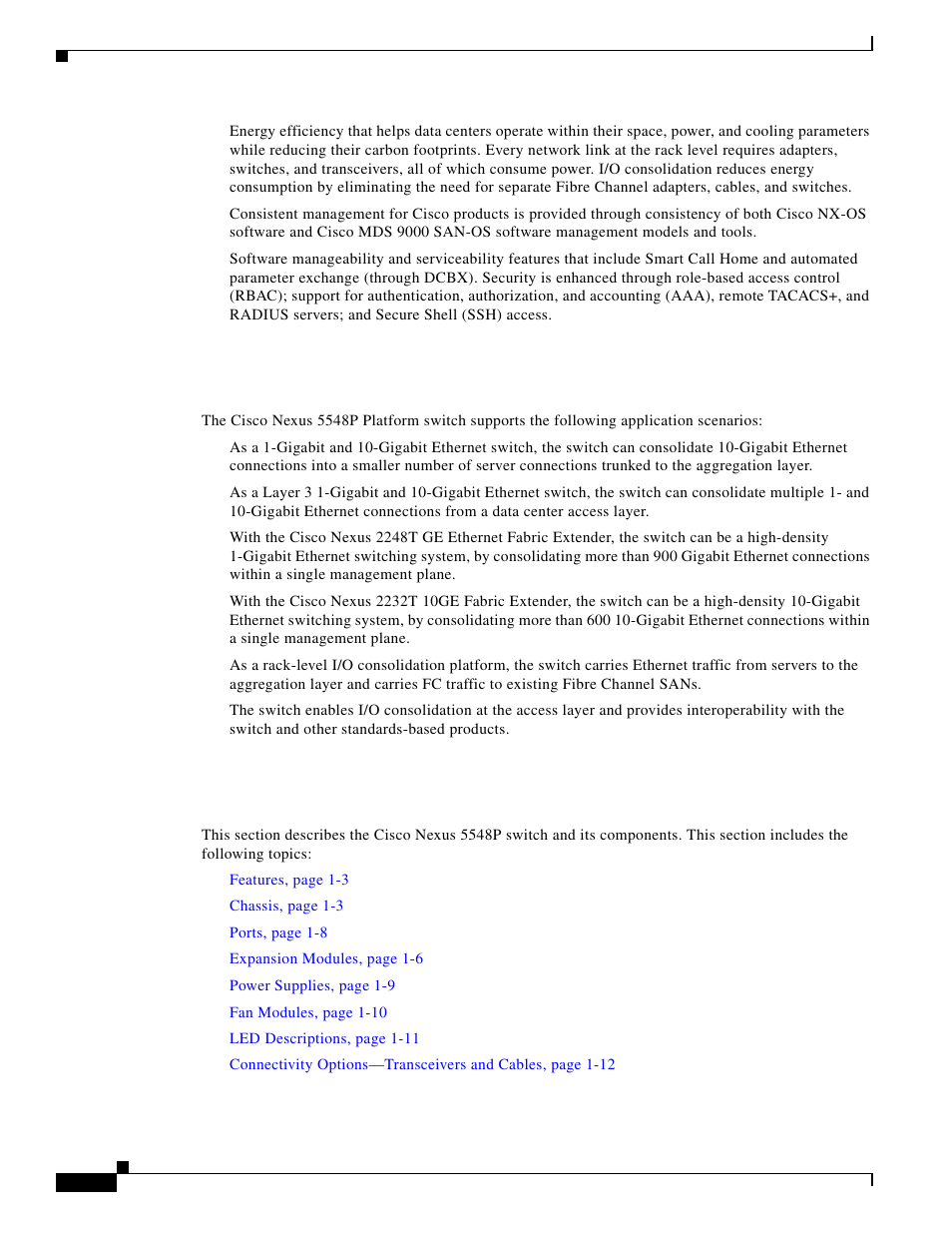 Applications, Cisco nexus 5548p switch | Cisco 5000 Series User Manual | Page 18 / 142
