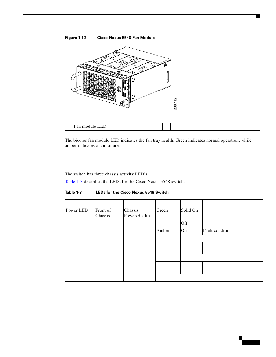 Led descriptions, Figure 1-12 | Cisco 5000 Series User Manual | Page 27 / 142