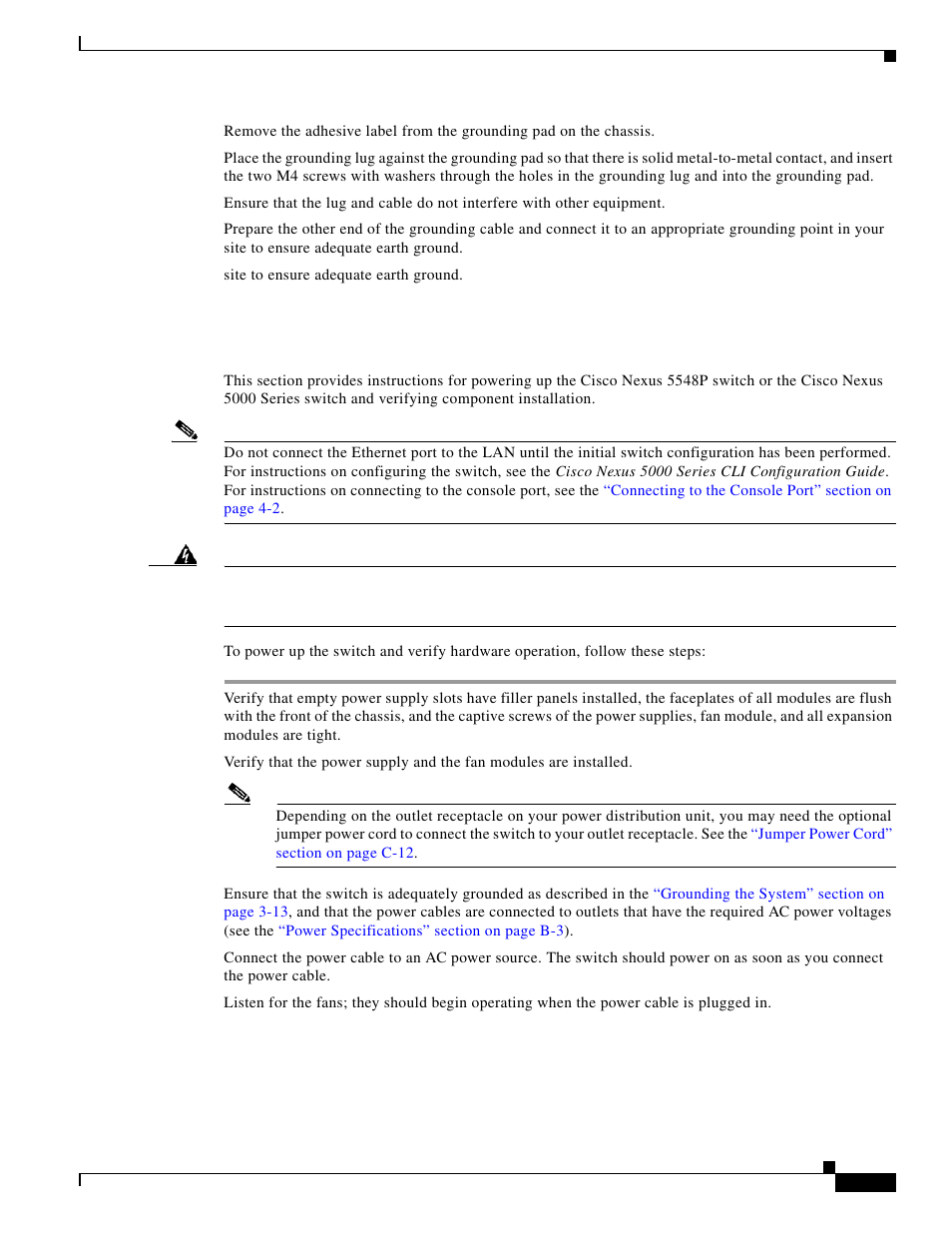 Starting the switch | Cisco 5000 Series User Manual | Page 85 / 142