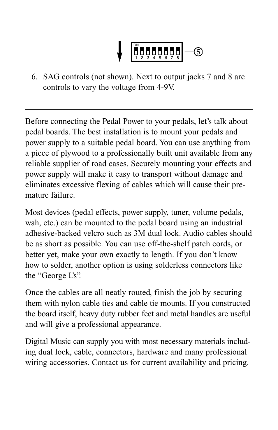 About pedal boards, Normal | Voodoo Lab PEDAL POWER 2 User Manual | Page 5 / 11