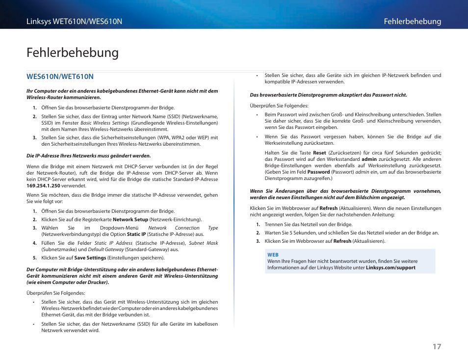 Fehlerbehebung, Wes610n/wet610n | Cisco WES610N User Manual | Page 102 / 546