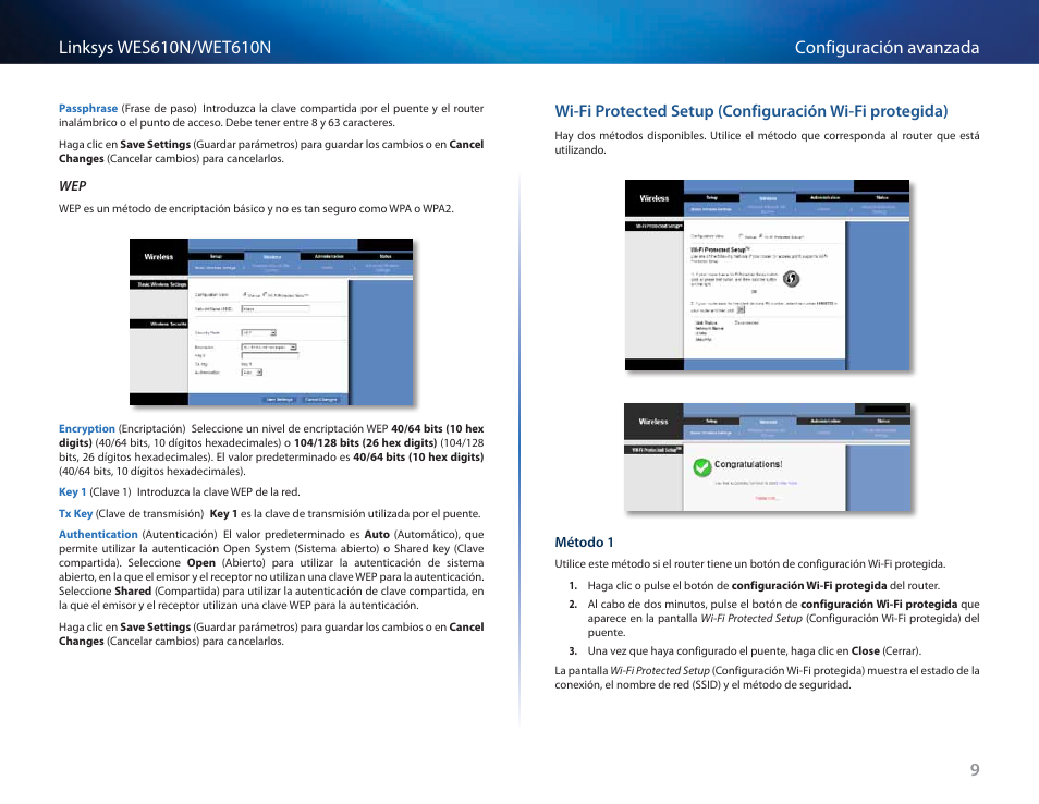 Wi-fi protected | Cisco WES610N User Manual | Page 136 / 546