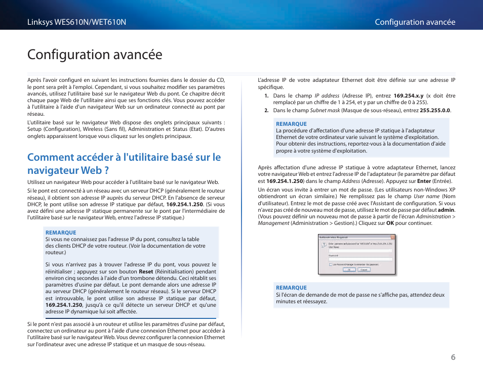 Configuration avancée | Cisco WES610N User Manual | Page 175 / 546