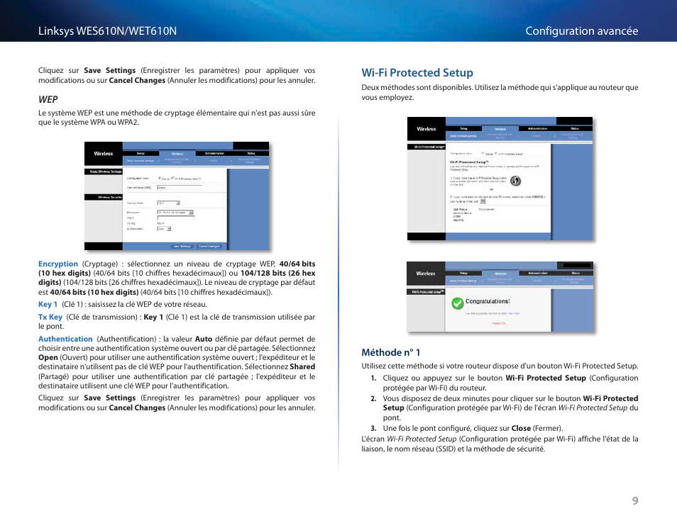 Wi-fi protected setup | Cisco WES610N User Manual | Page 178 / 546