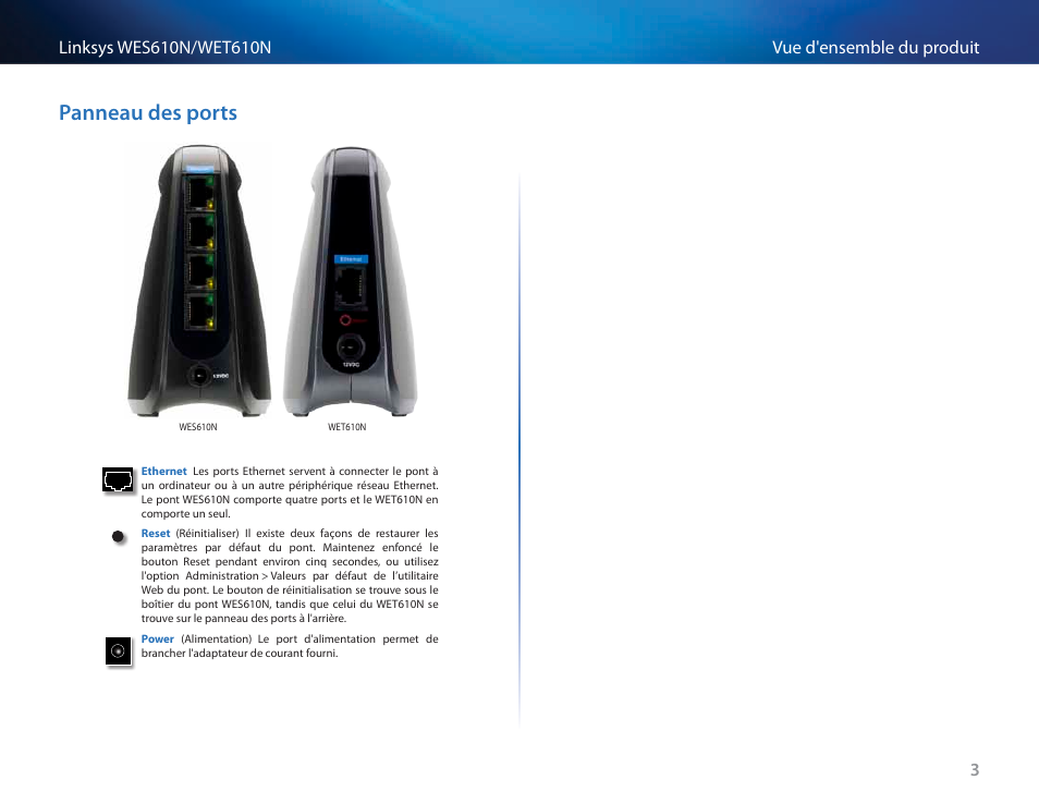 Panneau des ports | Cisco WES610N User Manual | Page 193 / 546