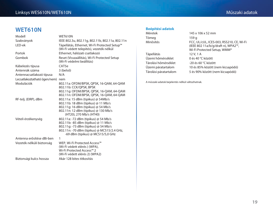 Wet610n, Wet610n 19 | Cisco WES610N User Manual | Page 251 / 546