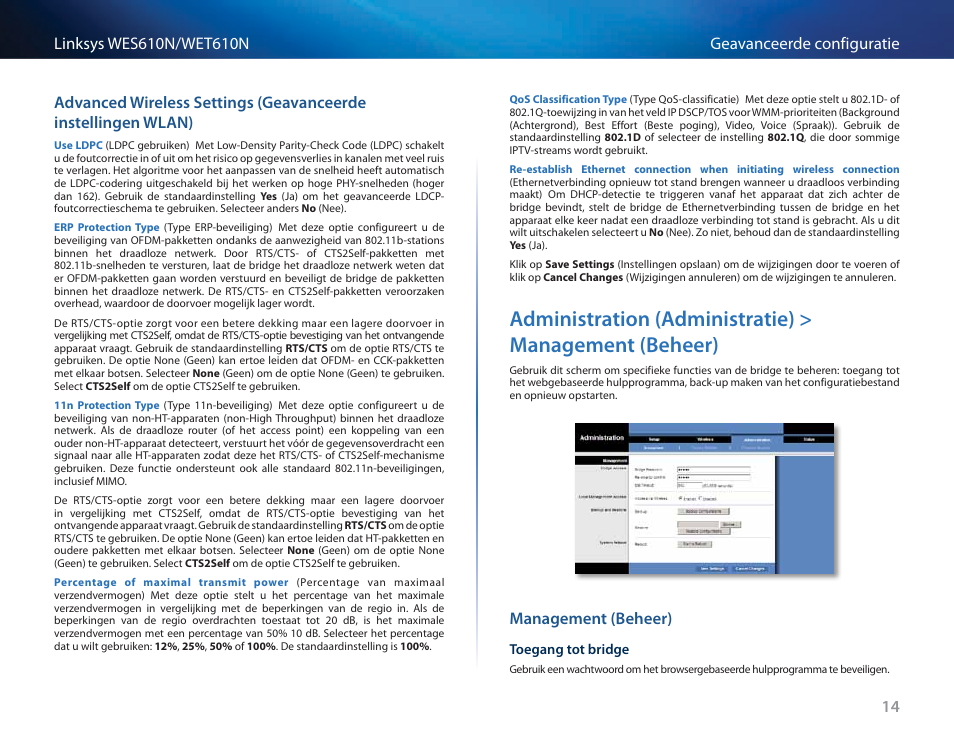 Management (beheer) | Cisco WES610N User Manual | Page 309 / 546