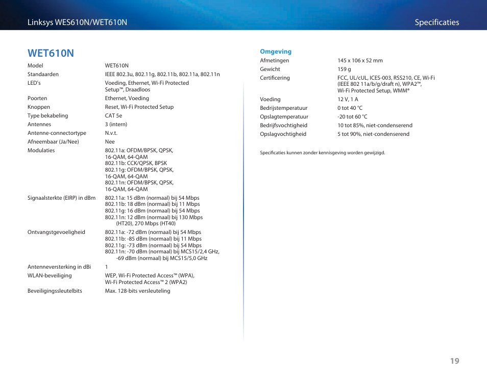 Wet610n, Wet610n 19 | Cisco WES610N User Manual | Page 314 / 546