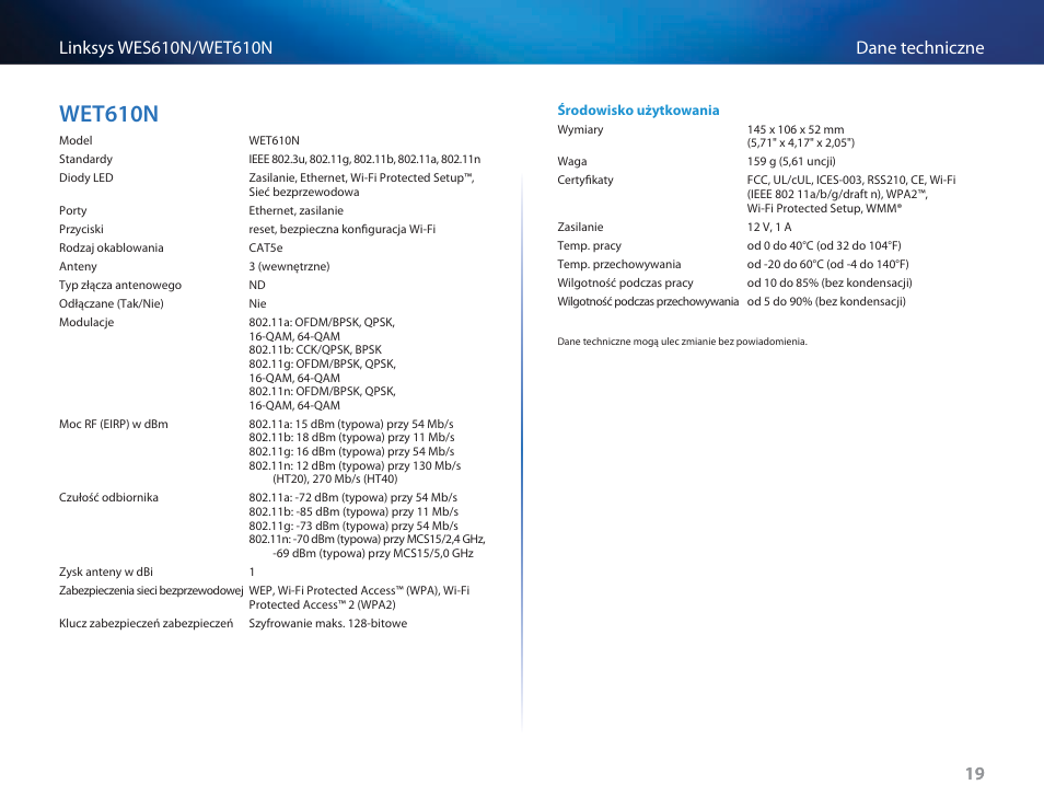 Wet610n, Wet610n 19 | Cisco WES610N User Manual | Page 356 / 546