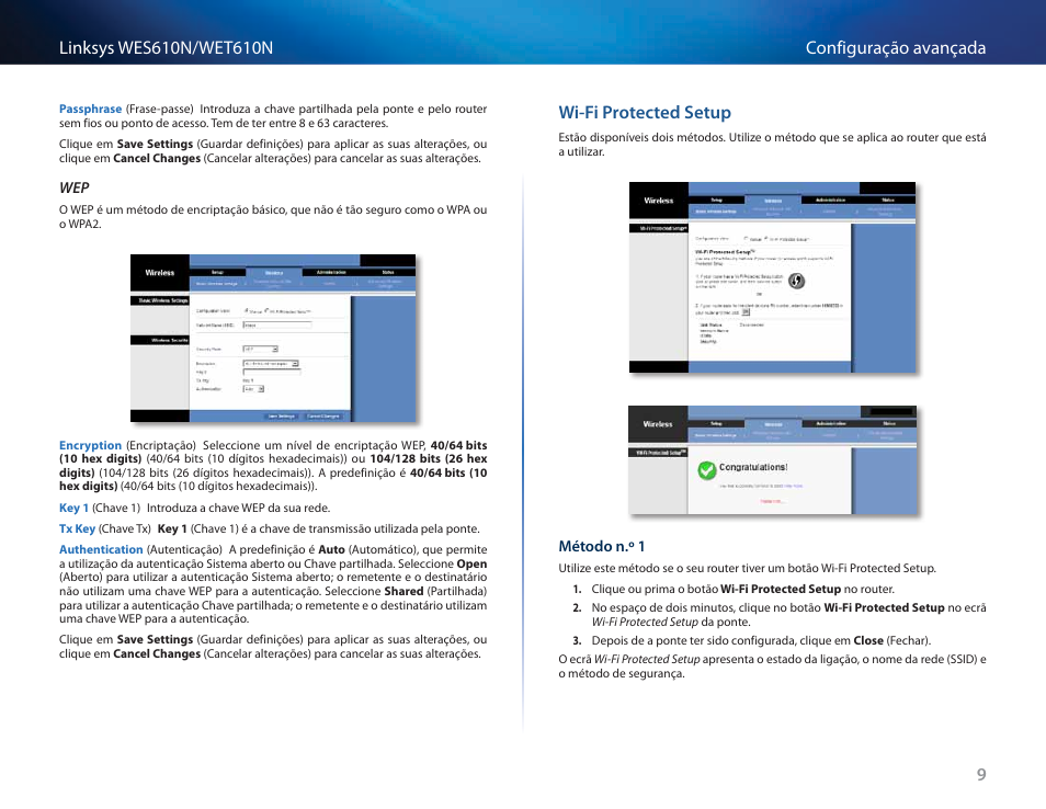 Wi-fi protected setup | Cisco WES610N User Manual | Page 367 / 546