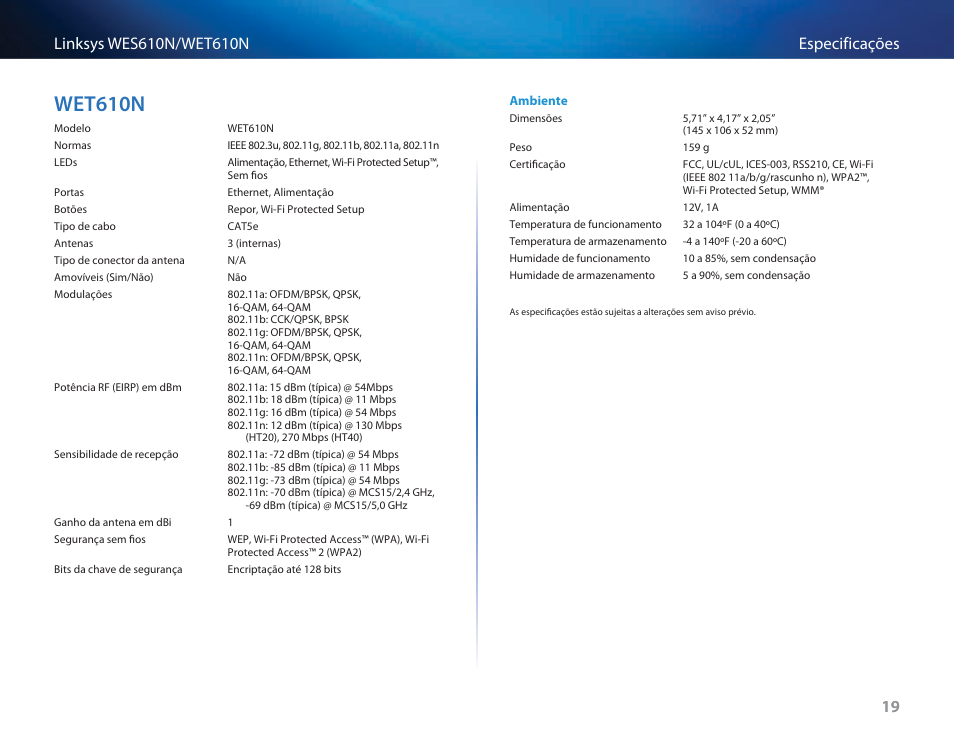 Wet610n, Wet610n 19 | Cisco WES610N User Manual | Page 377 / 546