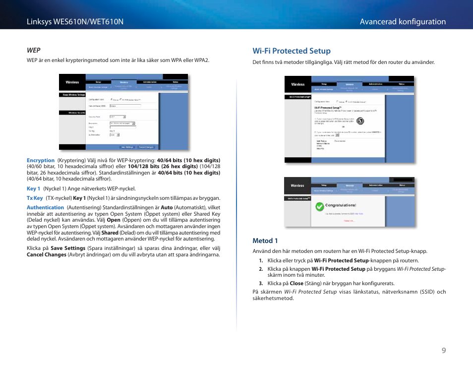 Wi-fi protected setup | Cisco WES610N User Manual | Page 430 / 546