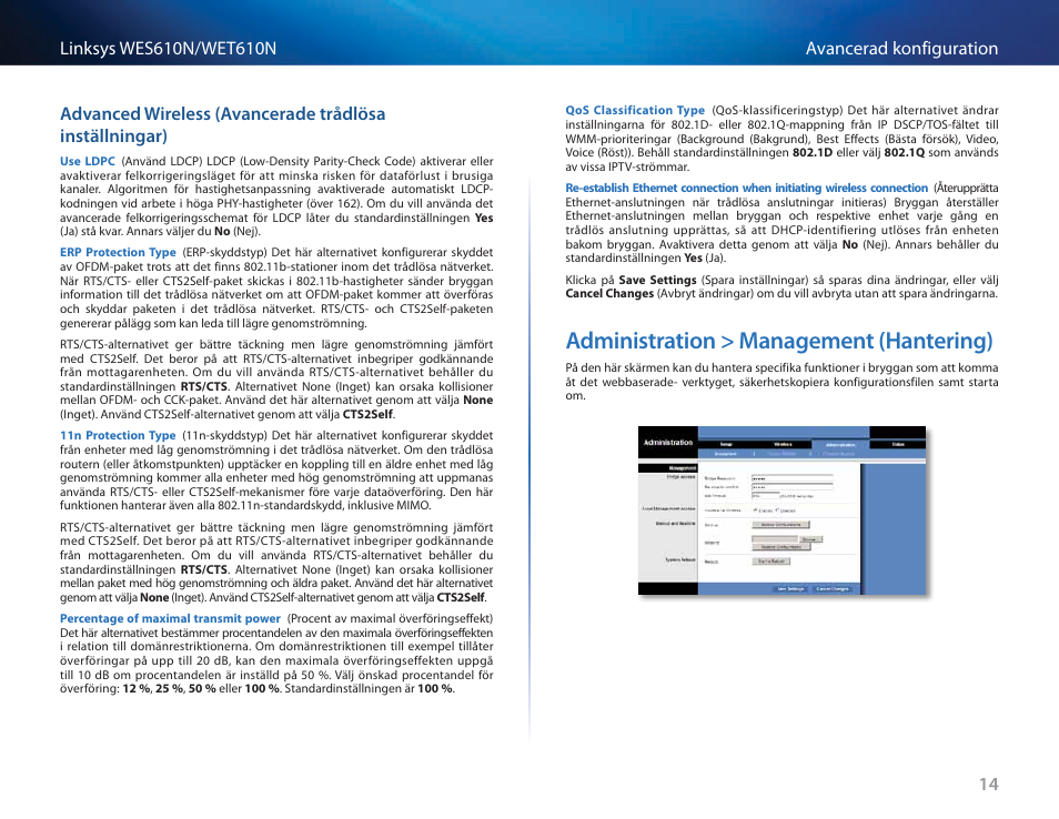 Administration > management (hantering) | Cisco WES610N User Manual | Page 435 / 546