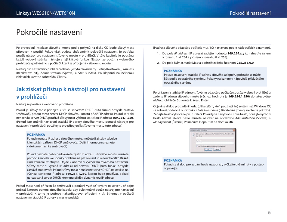 Pokročilé nastavení | Cisco WES610N User Manual | Page 70 / 546