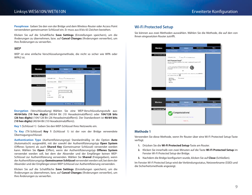 Wi-fi protected setup | Cisco WES610N User Manual | Page 94 / 546
