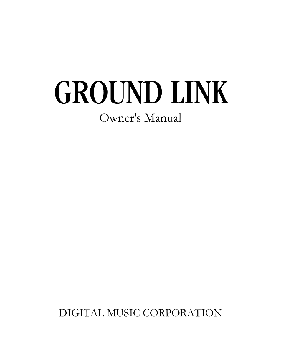 Voodoo Lab Ground Link User Manual | 9 pages